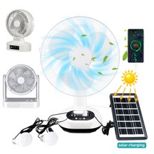 Portatil Solar Recarregável Abanico Aire Acondicionado Ventilador Piso Con Luz EUA comprar usado  Enviando para Brazil