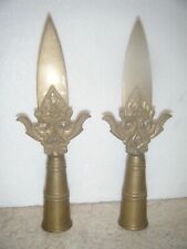Pair vintage brass for sale  BRISTOL
