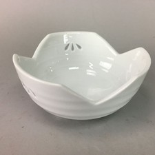 Lanche de porcelana branca japonesa vintage flor Kobachi design floral branco QT44, usado comprar usado  Enviando para Brazil