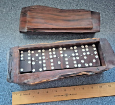 Conjunto de 28 dominós Ironwood Double-Six em caixa de madeira de ferro comprar usado  Enviando para Brazil
