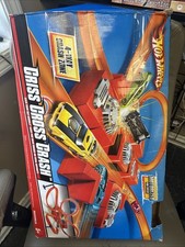 Conjunto de pista de carro de brinquedo Hot Wheels Criss Cross Crash levemente usado com caixa rara Uau! comprar usado  Enviando para Brazil
