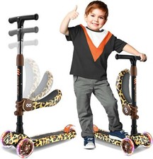 Scooter infantil SereneLife Infinity 3 rodas com rodas e assento de LED - Leopardo comprar usado  Enviando para Brazil