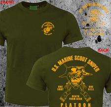 NOVA CAMISETA MARINE SCOUT SNIPER PLATOON HQ comprar usado  Enviando para Brazil