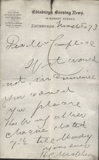 1873 edinburgh evening for sale  MARYPORT