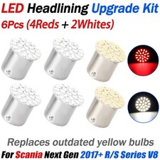 Kit de forro de LED interno para Scania Next Gen 2017+ R/S Series V8 vermelho e branco comprar usado  Enviando para Brazil
