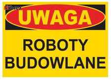 BTO-1 - ZNAK TABLICA budowlana - roboty budowlane LIBRES POLSKA SP  na sprzedaż  PL