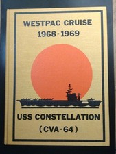 USS CONSTELLATION CVA-64 Westpac Cruise Navy Book 1968-1969 Portraits VG++ comprar usado  Enviando para Brazil