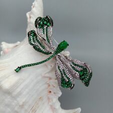 Broche libélula pavê de zircônia cúbica presente acessório de moda corpete feminino, usado comprar usado  Enviando para Brazil