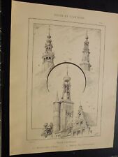 Gravure 1900 tour d'occasion  Lunéville