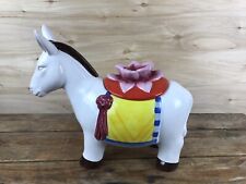 Jarro de biscoito de burro branco flor de burro branco grés México, usado comprar usado  Enviando para Brazil
