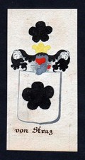 18. Sec. Di Straz Boemia Manuskript Stemma Nobile Cappotto Of Arms Heraldry na sprzedaż  Wysyłka do Poland