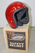 Capacete vintage ALL SPORT vermelho Mylar floco retrô poli segurança motocicleta 3/4 novo na caixa, usado comprar usado  Enviando para Brazil