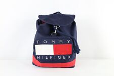 Mochila Vintage Anos 90 Tommy Hilfiger Grande Logotipo Soletrar Top Loader Cinch Azul comprar usado  Enviando para Brazil
