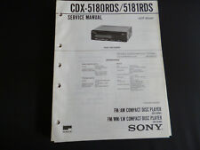 Original Service Manual CDX-5180RDS 5181 RDS comprar usado  Enviando para Brazil