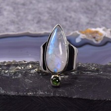 Mondstein ring 925er gebraucht kaufen  Berlin