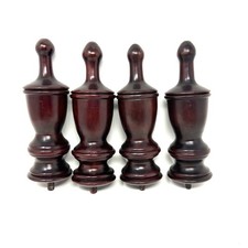 Conjunto de quatro postes de acabamento de madeira mogno, usado comprar usado  Enviando para Brazil