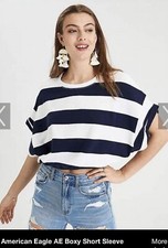 Moletom American Eagle listrado cropped tamanho XSmall comprar usado  Enviando para Brazil