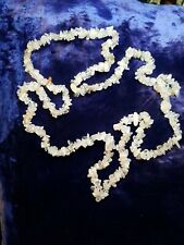 Colar boho vintage principalmente CLEAR chip quartzo ágata polido pepita contas 41"  comprar usado  Enviando para Brazil
