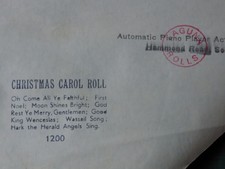 Pianola rolls christmas for sale  KETTERING