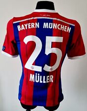 Camisa Adidas Bayern Munich 2014 - 2015 Home football #25 Müller tamanho pequeno comprar usado  Enviando para Brazil