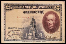 Billet espagne veinticinco d'occasion  Crespin