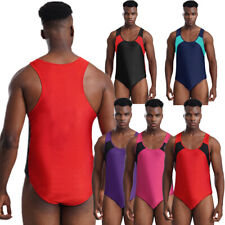 Men Bodysuit One Piece Singlet U Neck Leotard Fitness Shapewear Sports Unitard comprar usado  Enviando para Brazil