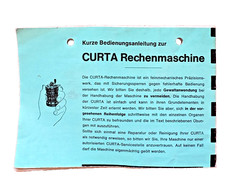 Curta rechenmaschine bedienung gebraucht kaufen  Hamburg