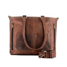 Usado, Bolsa tiracolo de couro genuíno feminina ombro vintage escritório viagem laptop comprar usado  Enviando para Brazil