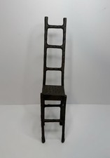 Usado, Cadeira decorativa Brutalist ferro fundido 14,5” em ferro preto martelado para exibição comprar usado  Enviando para Brazil
