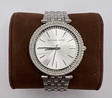 Relógio feminino Michael Kors 3 ponteiros prata aço inoxidável, usado comprar usado  Enviando para Brazil
