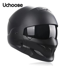 Usado, Capacete de motocicleta mais recente capacete combinação personalidade rosto inteiro capacete retrô comprar usado  Enviando para Brazil