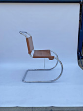 Cadeira de jantar Mies van der Rohe MR10 1960s meados do século couro cromado art déco comprar usado  Enviando para Brazil