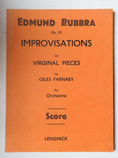 Edmund Rubbra - Improvisaciones sobre piezas virginales para orquesta - partitura de estudio segunda mano  Embacar hacia Mexico