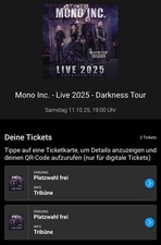 Tickets mono inc gebraucht kaufen  Bad Hersfeld