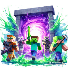 Bügelbild minecraft motive gebraucht kaufen  Bad Elster