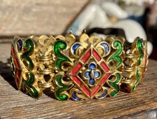 PULSEIRA COROA TRIFARI L'ORIENT MULTI ESMALTE 5 PAINÉIS, TOM DOURADO, DETALHADA IMPERDÍVEL comprar usado PULSEIRA COROA TRIFARI L'ORIENT MULTI ESMALTE 5 PAINÉIS, TOM DOURADO, DETALHADA IMPERDÍVEL comprar usado  Enviando para Brazil