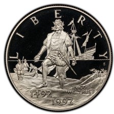 1992 S Columbus Voyage 500º aniversário meio dólar folheado à prova de pedras preciosas X-613 comprar usado  Enviando para Brazil