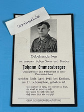 Sterbebild 2wk bergefr gebraucht kaufen  Waging a.See