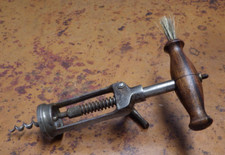 Saca-rolhas vintage para rack e pinhão com escova de pó AB comprar usado  Enviando para Brazil