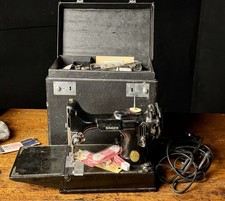 1950 Singer Máquina de Costura Peso Pena Funciona Bom Acessório EXTRAS! Works C28, usado comprar usado  Enviando para Brazil