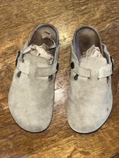 Usado, Birkenstock infantil tamanho UE 32 ou EUA 1 mula de couro camurça marrom deslizante 205 comprar usado  Enviando para Brazil