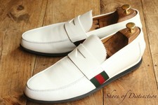 Sapatos Mocassim Masculino Gucci Couro Branco Penny Bit Reino Unido 10 EUA 11 UE 44 comprar usado  Enviando para Brazil