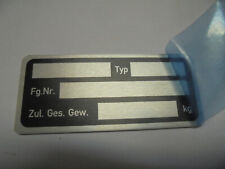 Typenschild kfz auto gebraucht kaufen  Oerlenbach