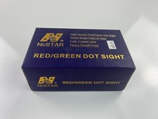 Mira de ponto verde vermelho NcSTAR 1X25 prata mira à prova de recuo pesado com bateria, usado comprar usado  Enviando para Brazil