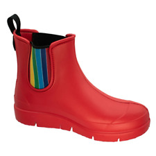 Fischer Markenschuhe Mujer Botas de Goma Stiefel Corto Agua Botas Rojo, usado comprar usado  Enviando para Brazil