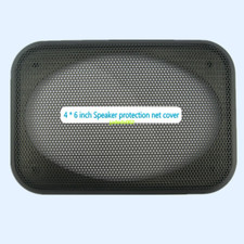 2 peças 4x6 polegadas capa de alto-falante grade de malha de metal proteção círculo decorativo 4"x6" comprar usado  Enviando para Brazil