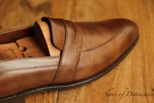 Mocassim masculino John Lobb Adley marrom bronzeado museu couro de bezerro Reino Unido 11 E, usado comprar usado  Enviando para Brazil