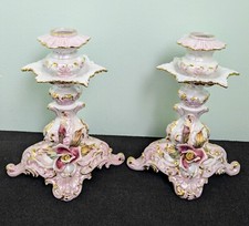 Pair porcelain candle for sale  Agawam