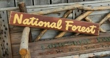 Floresta Nacional/Esculpida/Rústica/Madeira/Sinal/Cabine/Lodge/Casa/Decoração/Parque/Ranger  comprar usado  Enviando para Brazil
