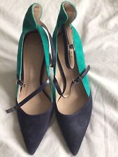 Navy turquoise suede for sale  AYLESBURY